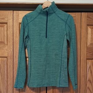 Columbia Teal Waffle Knit Pullover Women's XS